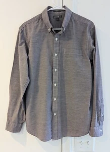 Eddie Bauer Button-Down Shirt Men's M Classic Fit Dark Purple Wine End-on-End - Picture 1 of 11