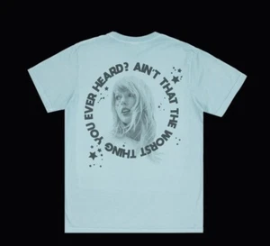 🪐 CRUEL SUMMER Taylor Swift Lover manica corta blu rara apertura tour epoche (S) - Foto 1 di 4