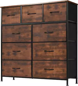 Dresser for Bedroom, Storage Organizer with 9 Drawers, Chest of Drawers with Fab - Picture 1 of 9