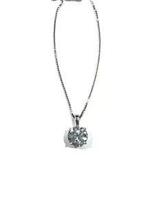 Collana con diamanti naturali ct 1,02 I Color SI2 Purezza Tonda Platino Brillante - Foto 1 di 1