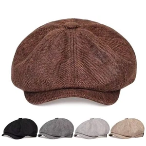 Summer Fashion Beret Cap Newsboy Hat Hip Hop Caps Retro Beret Hat Octagonal Cap - Picture 1 of 14