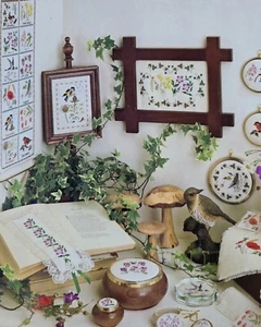 Country Year Calendar Birds Flowers Thistle Poppy Robin Cross Stitch Pattern - Picture 1 of 2