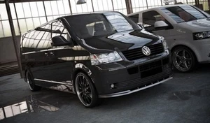 Labio de alerón negro alerón delantero VW Bus T5 Multivan enfoque 03-09 Schwe - Imagen 1 de 2