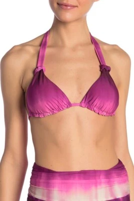 Espléndido Traje de Baño Para Mujer S Pequeño Púrpura Tie Dye Bikini Top Triángulo Acolchado  Foto 1 de 2