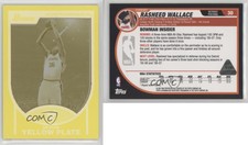 2007-08 Bowman Draft Picks & Stars Printing Plate Yellow 1/1 Rasheed Wallace #30