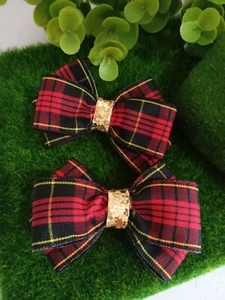 Christmas Red Bow Set Baby Toddler Kids Hair Accessories - Picture 1 of 4