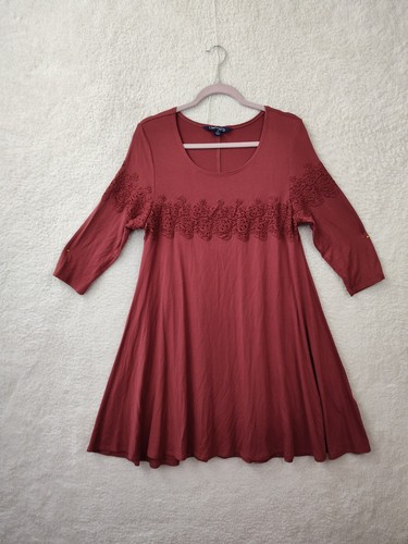 PALM ANGELS Abito donna Chadwicks medio petite marrone misto rayon manica 3 4 cambio ginocchio len