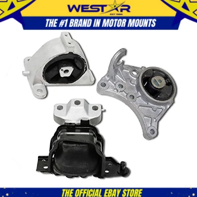 Fits 2001-2007 Dodge Caravan/Grand Caravan 3.3L 3.8L 2WD Motor & Trans Mount 3pc - Image 1 of 3