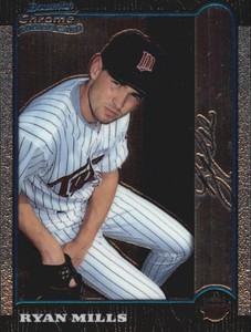 1999 Bowman Chrome Minnesota Twins Baseball Card #131 Ryan Mills RC