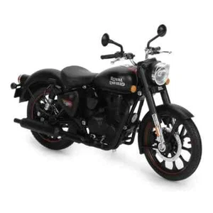 ROYAL ENFIELD  350 Classic Reborn Scale Model 1:12 Matt Stealth Black - Picture 1 of 6