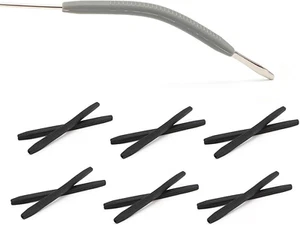 Silicone Glasses End Tip Grips, Anti-Slip Eyeglass Ear Sock Pieces Tube Sleeve, - Picture 1 of 8