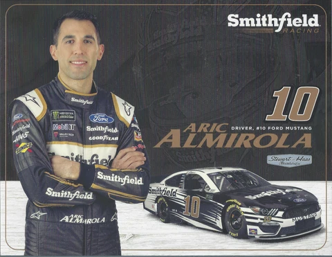 2019 ARIC ALMIROLA “SMITHFIELD” #10 NASCAR MONSTER ENERGY CUP POSTCARD Cover