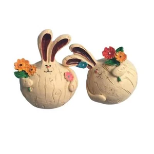 Easter Bunny Rabbit Resin Figurines Statueeaster Garden Home Decorationseaster G - Picture 1 of 6