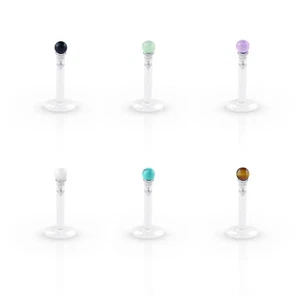 Barra de piedra natural Labret barra de cartílago de oreja BioFlex - Imagen 1 de 16