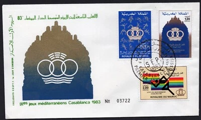271 - Morocco 1983 - The 9th Mediterranean Games - FDC - Image 1 of 2
