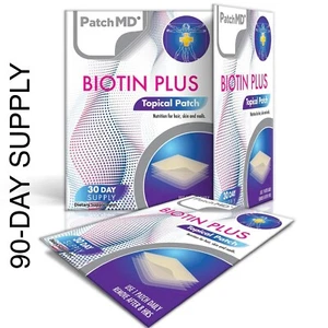 90 Días Suministro Original PatchMD BIOTIN Plus Parche 90 Parches Nuevo Sellado - Imagen 1 de 5
