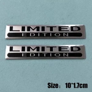 2pcs 3D Limited Edition Logo Emblem Badge Metal Decals Stickers Car Accessories - Bild 1 von 17