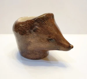 Ceramic Vase Pot Porcupine Head Figurine Plant Succulent Flower Egg Cup Decor - Picture 1 of 12