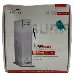 ARRIS Surfboard (24x8) DOCSIS 3.0 Cable Modem (SVG2482AC) HD & 4K Video Streamin - Picture 1 of 4