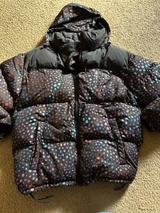 LAZY OAF COLORFUL POLKA DOT PUFFER COAT JACKET L - Picture 1 of 9