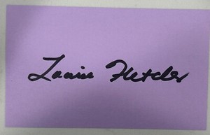 LOUISE FLETCHER (1934-2022) Hand Signed Autographed Index Card OSCAR WINNER!