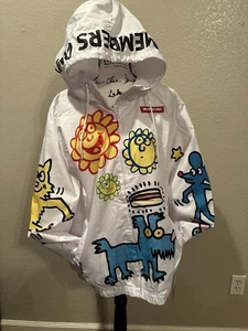 NWT Keith Haring x Members Only Cat Hat Windbreaker Rain Jacket Sz XL - Picture 1 of 5