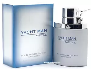 Yacht Man Metal Perfume 3.4 Oz Eau De Toilette Spray for Men New - Picture 1 of 2