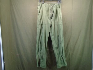 Pantalones militares de Estados Unidos de la era de la guerra de Vietnam 1969 pantalones del ejército pantalones de satén de algodón medianos 20-M - Imagen 1 de 14