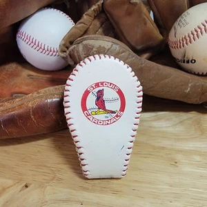 Handmade Upcycled  Baseball Magnetic Money Clip Wallet Edc St LOUIS CARDINALS  - Picture 1 of 9