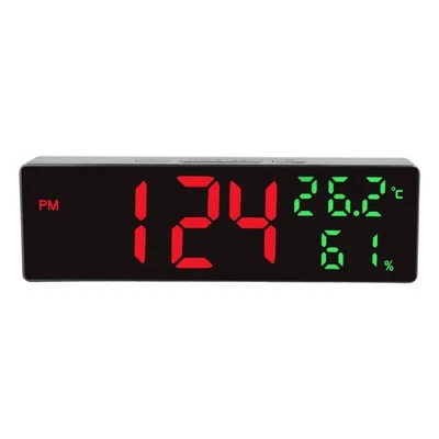 LED Display Clock Quiet Operation User-friendly Design Automatic Night Mode - Image 1 of 4