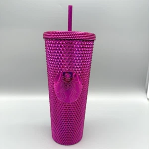 Starbucks 2022 Sangria Bling Studded 24oz Venti Cold Cup Tumbler - Pink Purple - Picture 1 of 5