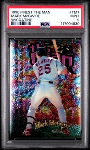 1998 Finest TM7 THE MAN /500 w/ coating Mark McGwire PSA 9 Mint CARDINALS - Picture 1 of 2
