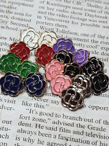 CHANEL BUTTONS TINY 12 MM FLOWER CAMELLIA  18 pcs - Picture 1 of 2