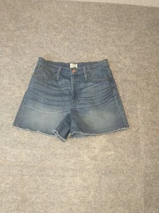 J. Pantalones cortos de mezclilla para mujer Crew lavado claro dobladillo crudo informales talla 29 - Imagen 1 de 7