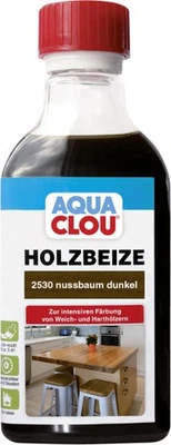 Aqua Clou Holzbeize 250 ml, nussbaum dunkel Beize Beizen Holz Innen - Bild 1 von 4
