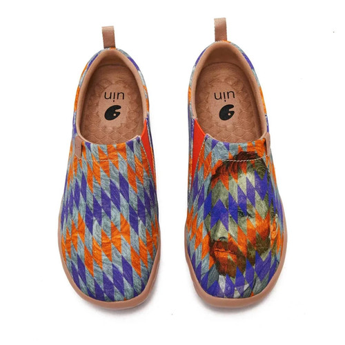 VANS Mocassini comodi in tela scarpe slip on UIN da donna taglia 5 10 5 "My Van Gogh"