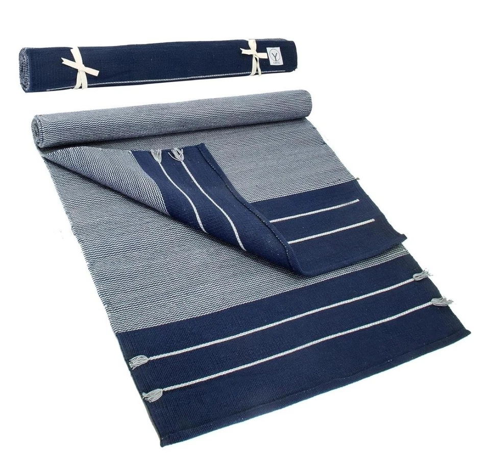 Estera de yoga orgánica hecha a mano Y O Gayo hecha con esterilla de yoga 100 % algodón orgánico -... Foto 1 de 4