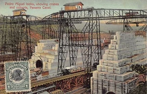 Canal de Panamá - Pedro Miguel locks howing cranes and culverts - Publ. I. L. Ma - Picture 1 of 2