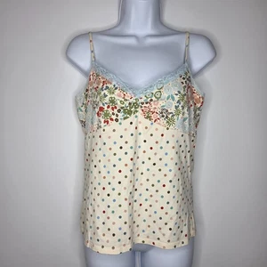 The Limited Womens Y2K Babydoll Polka Dot Floral Lace Cami Top Size L Fairy Boho - Picture 1 of 9