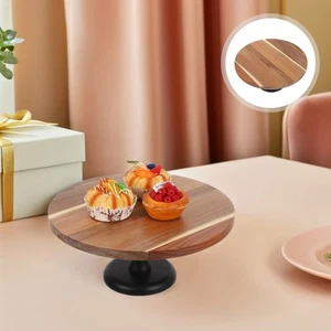 Acacia Wooden Cake Stand Stands for Dessert Table Cupcake Display - Picture 1 of 12