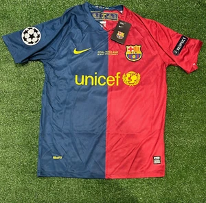 CAMISETA RETRO BARCELONA GANADORA CHAMPIONS LEAGUE 2009 MESSI 10 NUEVA - Imagen 1 de 6