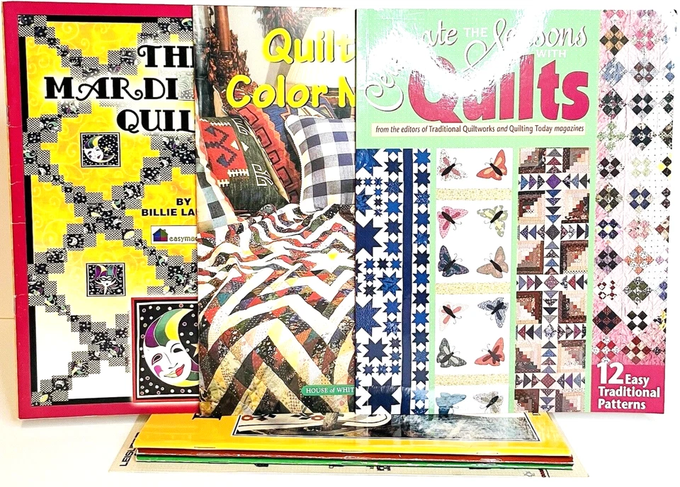 Edredones mágicos de color acolchado en flor folletos mezcla lote de 7 libros Foto 1 de 4