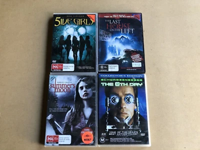 Horror House on the Left 5 Girls Summers Moon 6th Day MA15+ 4 Ex-Rental DVDs set - Image 1 of 4