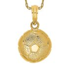 14K Yellow Gold Open Soccer Ball Necklace Charm Sports Pendant