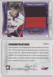 2011-12 ITG Heroes and Prospects Top Prospects Gold Jersey David Musil #TPM-14
