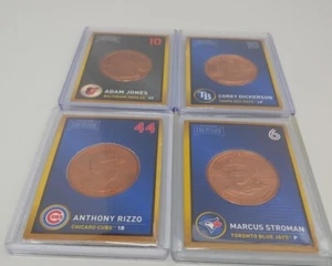 Baseball treasures mlb 2018 bronze coin lot x4 Rizzo jones Dickerson stroman - Picture 1 of 6