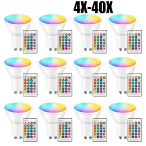 4X-40X 5W LED GU10 Birne RGB Farbwechsel Lampe Licht Strahler Mit Fernbedienung - Bild 1 von 10