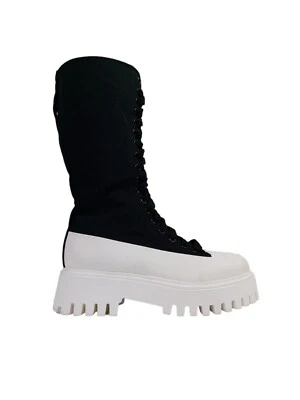 BRONX Groov-Y 高帆布 36 码黑色休闲生活方式时尚鞋靴 — 第 1/4 张图片