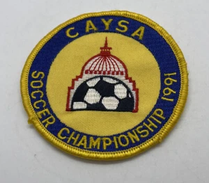 CAPITOL AREA YOUTH SOCCER ASSOCIATION SOCCER CHAMPIONSHIP 1991 PATCH - Picture 1 of 2