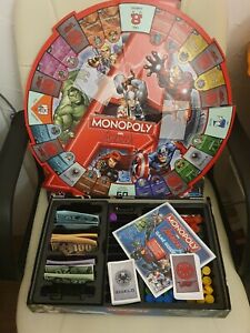 Monopoly Avengers  Marvel Edition Hasbro 2014 incomplete 